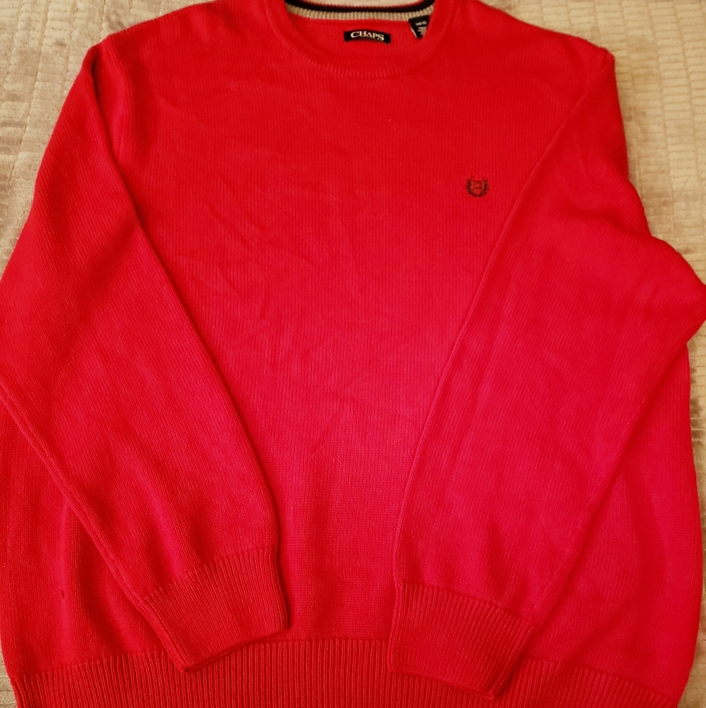 Red Mens CHAPS Sweater